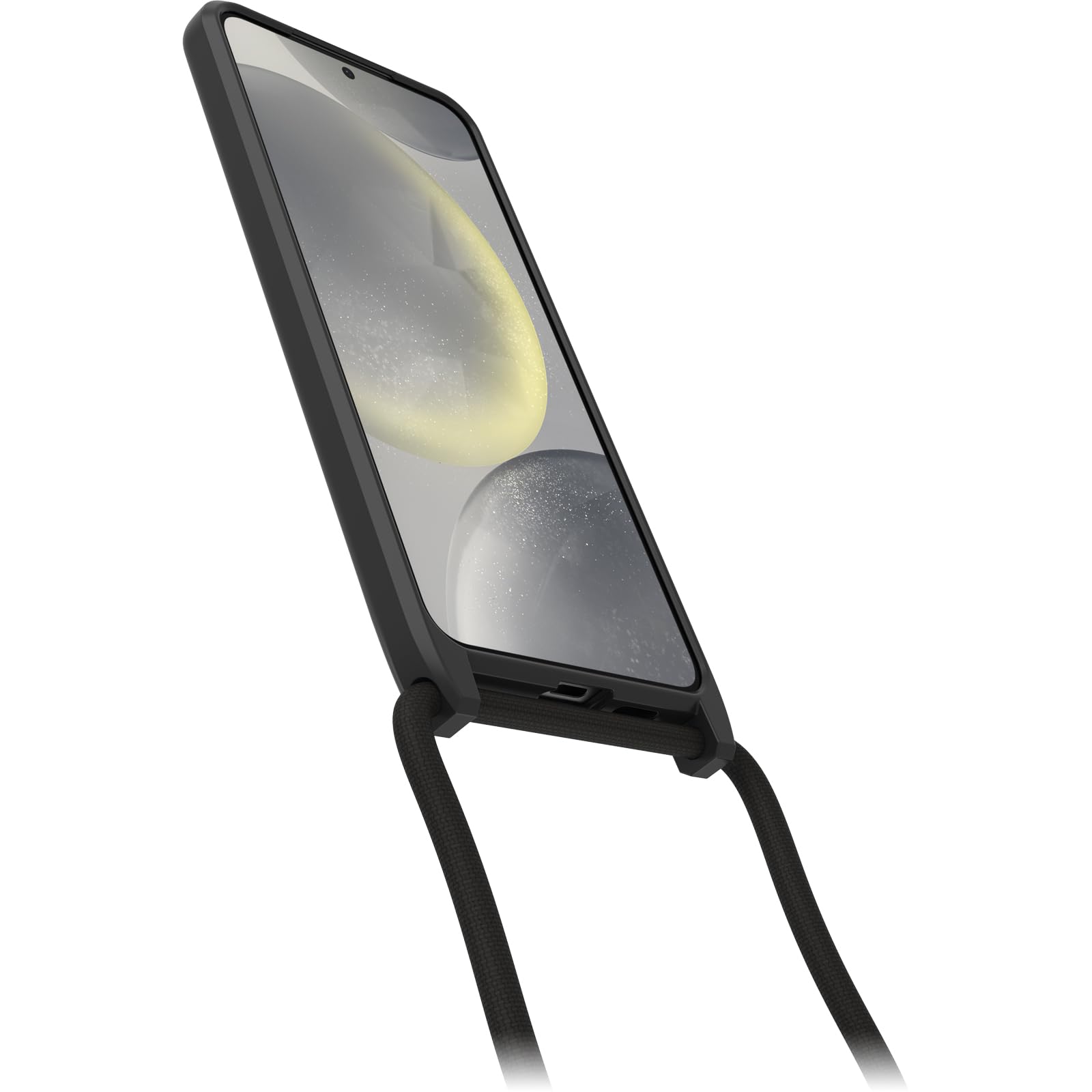 OtterBox Cover React Necklace per Samsung Galaxy S24+, Custodia Ultra sottile, Resistente a shock con cordino a collana, Adattabile e intercambiabile, Testata a norme MIL STD 810G, Nero