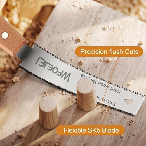 6 Inch Japanese Pull Saw,Hand Saw Woodworking Tools,Wood Handle, Sharp & Lightweight for Woodworking - Image 4