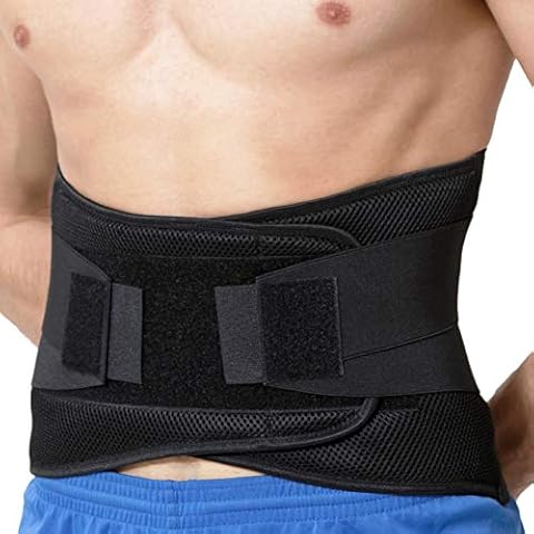 NeoTech Care Adjustable Compression Back Brace Lumbar Support Belt, Black, Size XL Cover