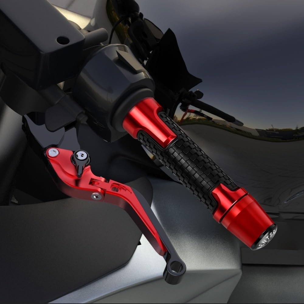 Manubrio Moto Antiscivolo CNC Manubrio in Gomma Gel Manopole Freno Mani per Ya&ma&ha FZ600 FZ 600 FZ-600 1987-1989 1988 Manubrio Grip Ends(32)