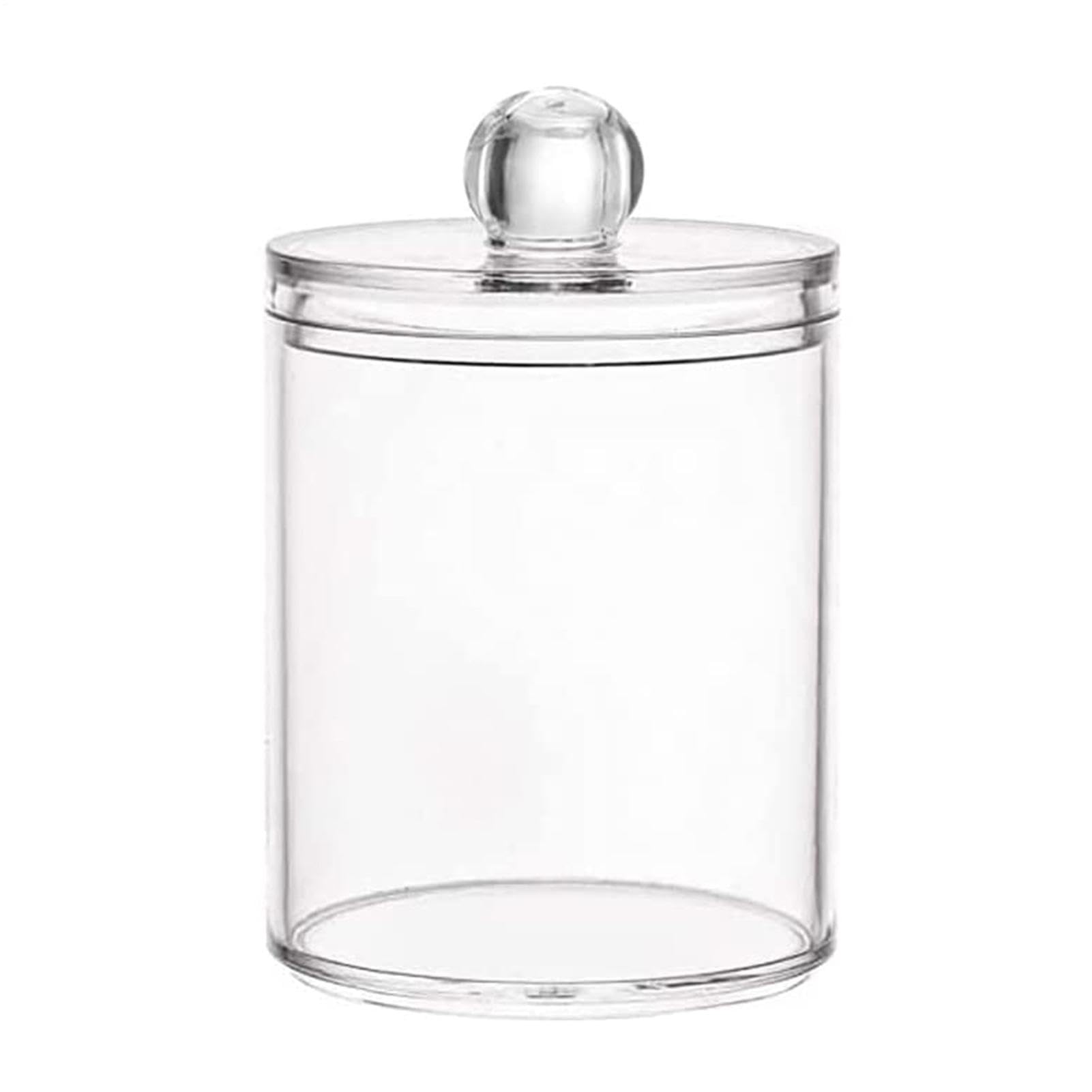 2 Piezas Dispensador Discos De Algodon, Organizador De Bolas De Algodón Y Bastoncillos Con Tapa, Recipiente De Almohadilla De Bola Transparente Para Sala De Estar, Dormitorio, Baño