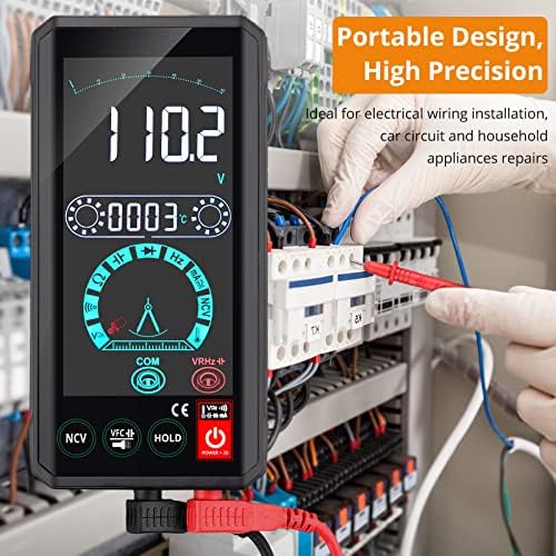 Neoteck Rechargeable Multimeter with Smart Touch Screen 6000 Counts Digital Multimeter NCV Volt Meter Tests Voltage Current Resistance Continuity Duty-Cycle Capacitance Temperature Frequency TRMS
