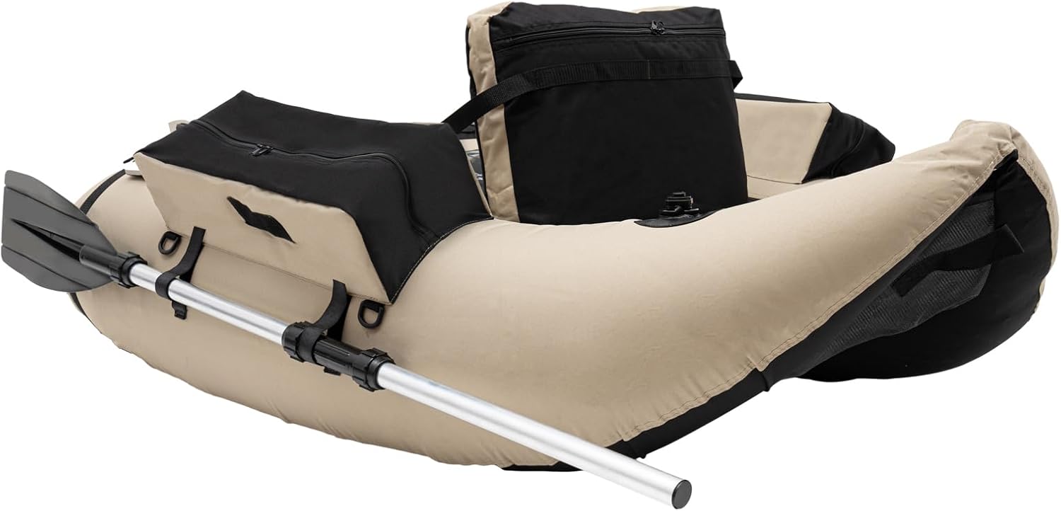 Inflatable Boat, Outdoor Fishing Boat, One Person Portable Boat Raft, Inflatable Fishing Boat Touring Kayak for Adults, Inflatable Sport Tender Fishing Dinghy Boat w/Air Pump