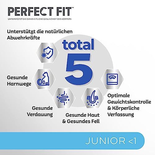 PERFECT FIT Junior Trockenfutter für junge Katzen unter 1 Jahr - Huhn, 7 kg (1 Beutel)