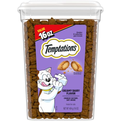 Temptations Classic Crunchy and Soft Cat Treats, Creamy Dairy, 16 oz - image 1
