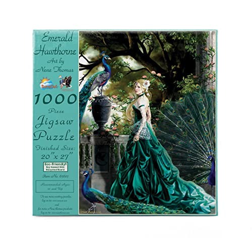 SUNSOUT INC - Emerald Hawthorne - 1000 pc Jigsaw Puzzle by Artist: Nene Thomas - Finished Size 20