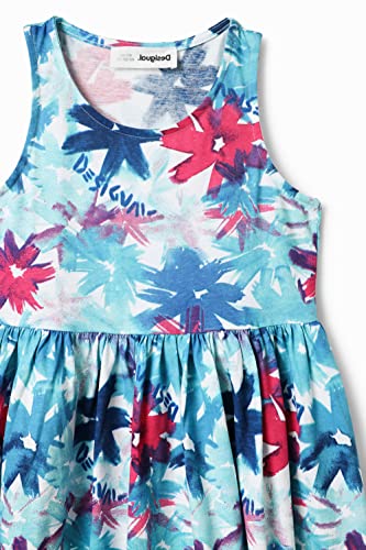 Desigual Little Girl's Short Watercolour Floral Dress3