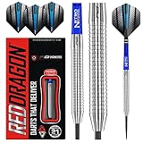 RED DRAGON Razor Edge Original Dartpfeile 21 Gramm Dartpfeile Tungsten Profi Steel Darts mit Flights und Schäfte