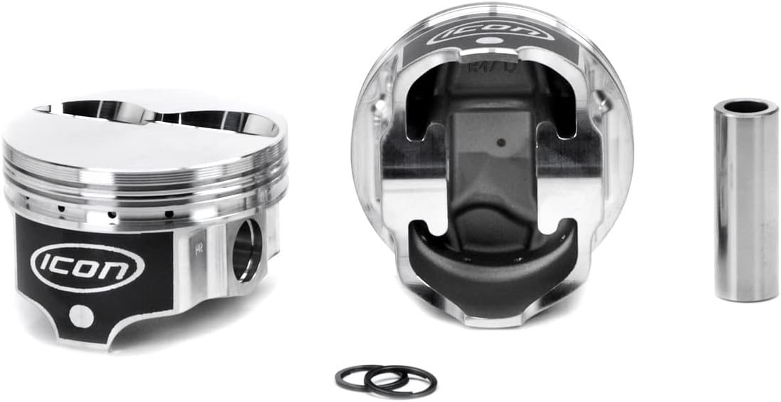 Icon PistonsIcon Piston, Premium Forged, Forged, 4.030 in Bore, 1/16 x 1/16 x 3/16 in Ring Grooves, Minus 4.80 cc