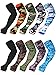 10 Pairs Unisex Arm Sleeves UV Protection Arm Cover Ice Silk Sleeves Elastic Cooling Arm Sleeves for Outdoors Driving Cycling (Color Set 1)