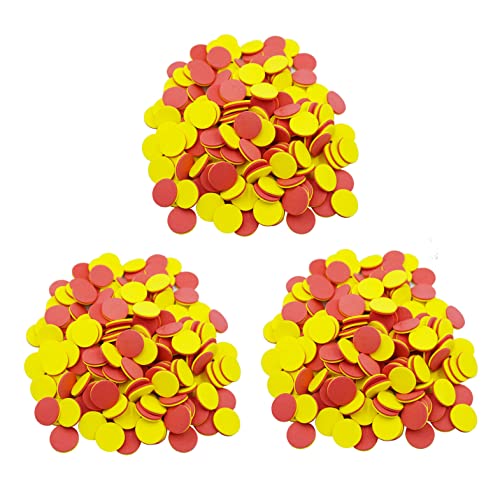 Image of DNB 2-Color Foam Counters - 1 Inch Red-Yellow Double-Sided Math Counters, Early Learning Counting Chips, 600 Pieces