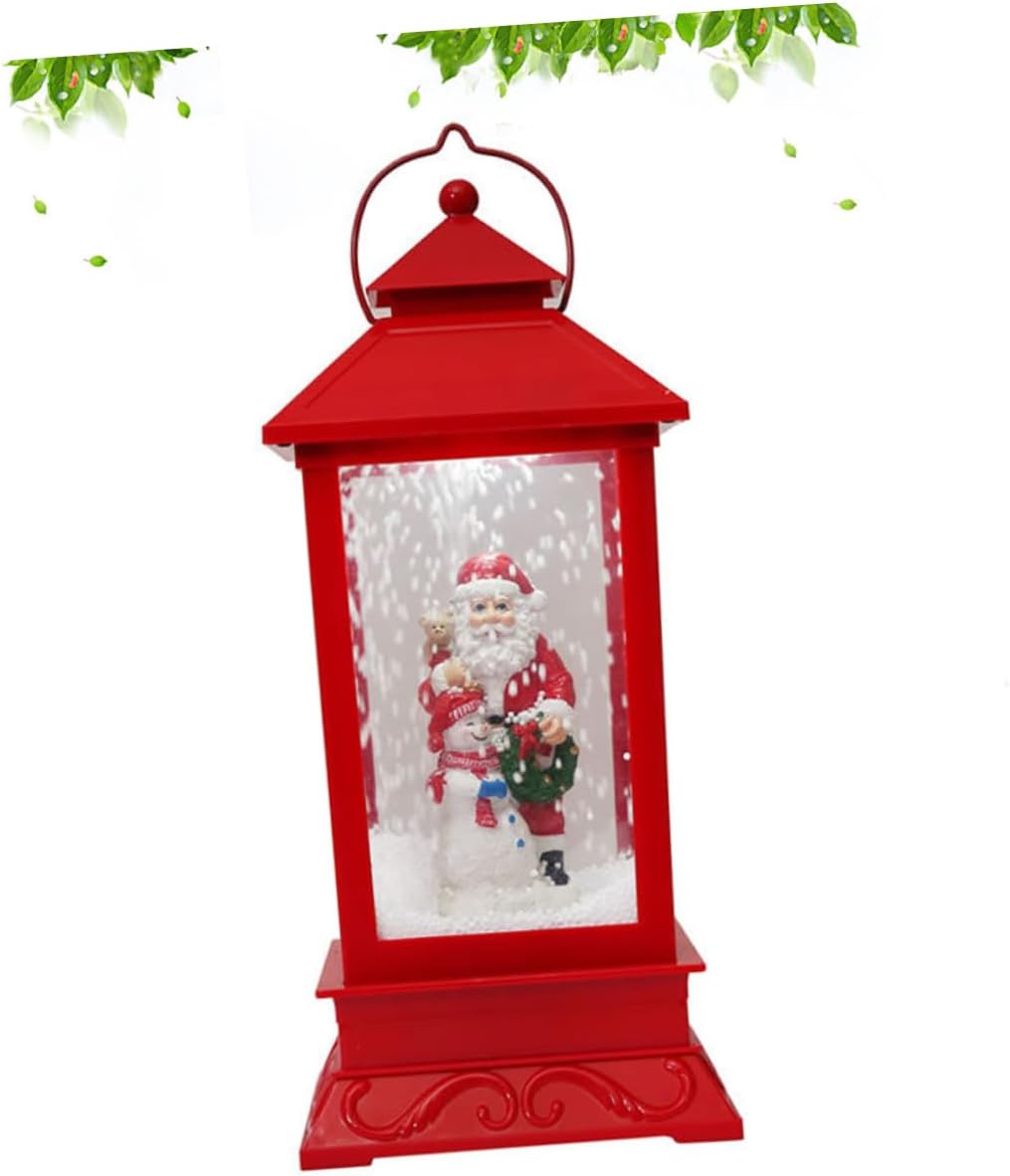Battery-Powered Music Light Ornaments Santa Claus Design Led Christmas Lantern Decor Perfect for Parties Decorations