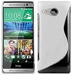 Cadorabo Hülle kompatibel mit HTC ONE M8 Mini Schutzhülle TPU Silikon Hülle S-Line Design Slim Kratzfest Weiche Gummi mit R&umschutz Hülle Hülle für HTC ONE M8 Mini in Transparent