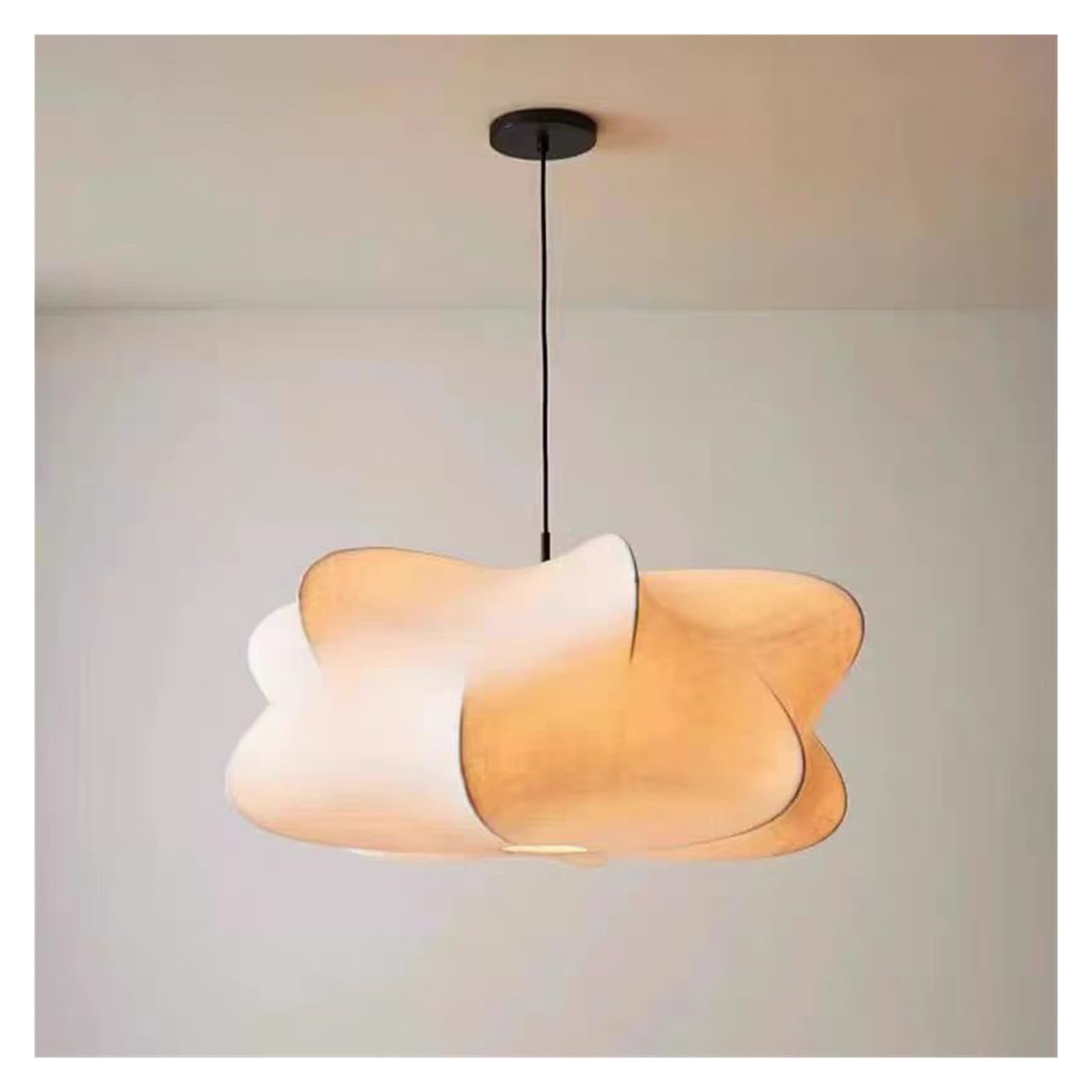 Retro Art Silk Pendant Light Creative Bedroom Living Room Decor Main Lamp Lighting Luminaire