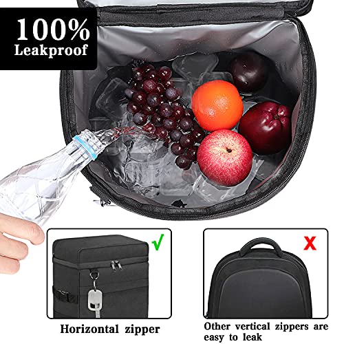 Insulated Cooler Backpack Leakproof Backpack Cooler 45 Can Large Soft Cooler Bag To Picnic Travel For Men Women (Black-Grey) #TOP2