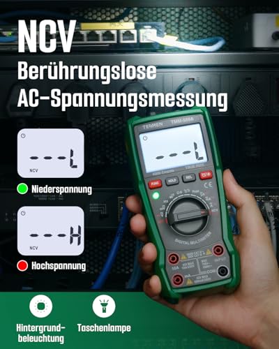 TESMEN TMM-569A Digital Multimeter TRMS 4000 Counts Ohmmeter Auto-Ranging Spannungsprüfer mit NCV...