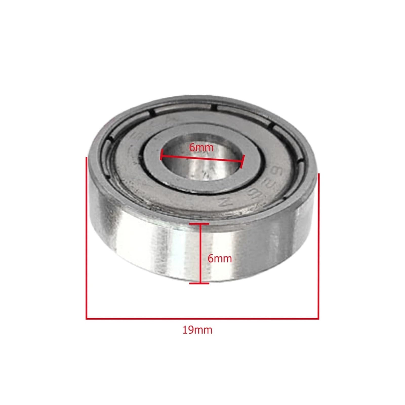 Rodamiento rígido de bolas de acero cromado 100 piezas 608ZZ 626ZZ 623ZZ 687ZZ 688ZZ 625ZZ 685ZZ 607ZZ Rodamientos en miniatura Rodamientos de ranura profunda Rodamientos de bolas(626ZZ)