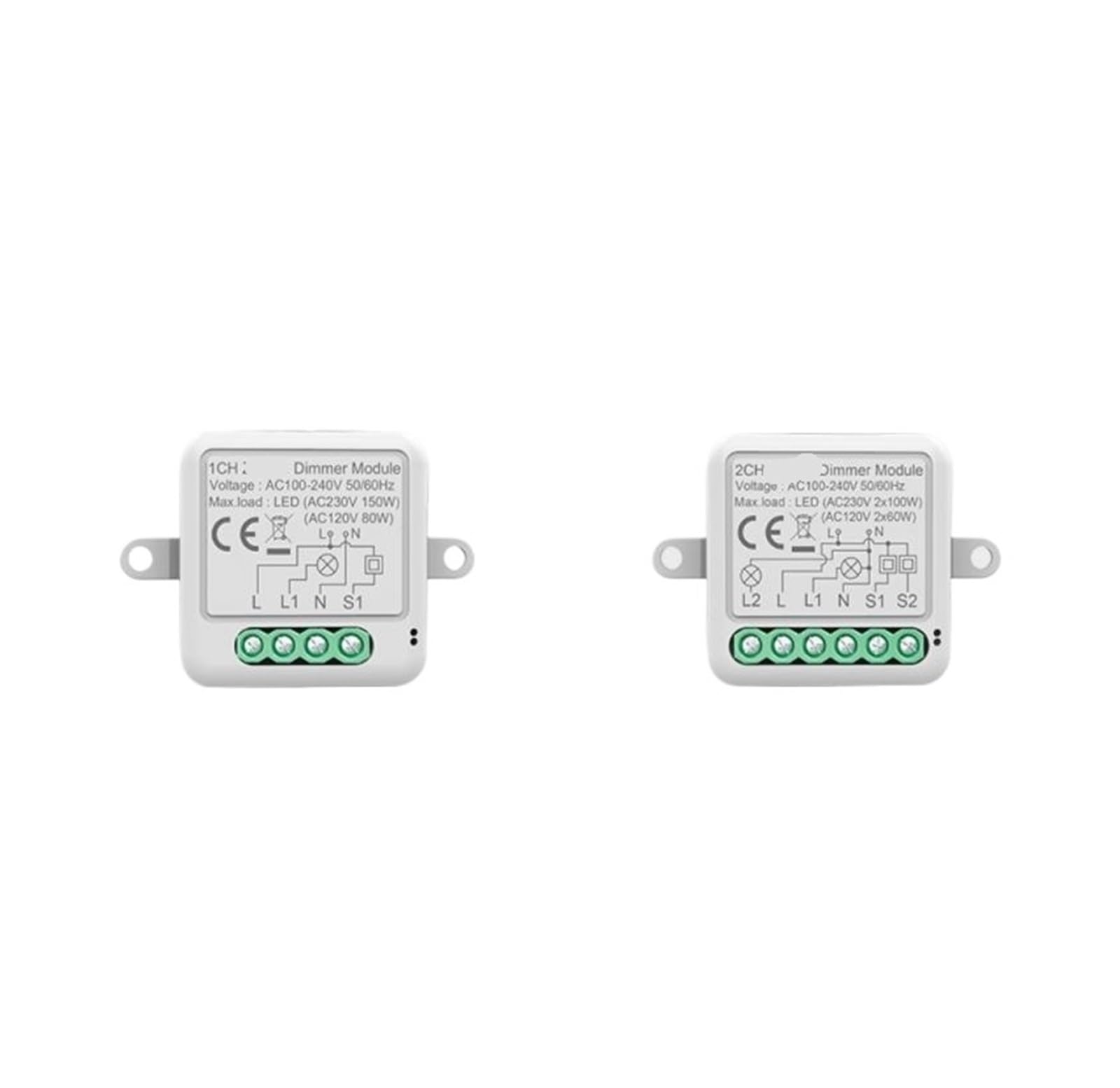 1 módulo de interruptor de atenuación inteligente compatible con interruptor de atenuación de luz LED de control de 2 vías.(2 Way)