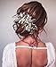 Produktbild Unicra Braut Wedidng Haarrebe Silber Blume Kopfschmuck Braut Haarschmuck für Frauen und Mädchen