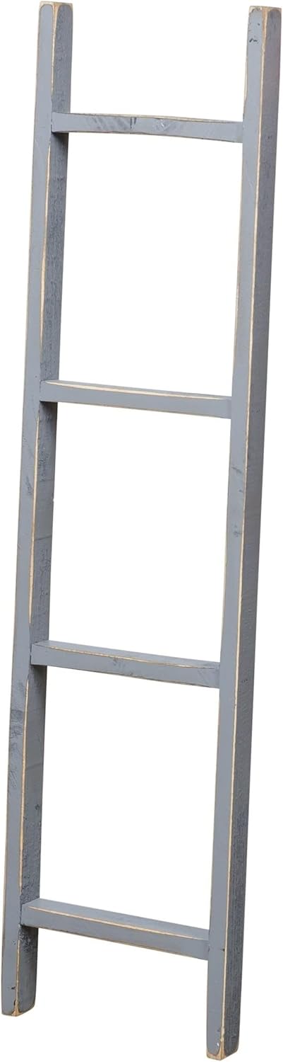 Furniture Barn USA Country-Style Decorative Ladder (Antique White, 4')