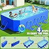StarOcean 2026 Large Foldable Pool,Non-Inflatable Swimming Pool for Kid,Adult Collapsible Pool Hard Plastic,Overthickened Extra Large Foldable Pool,Portable Folding Kid Pool for Backyard,118"x73"x20"