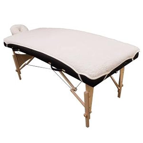 Body Linen Repose Juego de almohadillas de forro polar para mesa de masaje, juego de 2 piezas, incluye almohadilla de mesa y funda acolchada para la