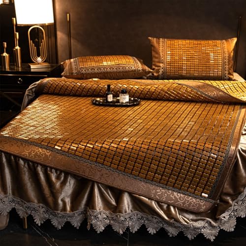 Colchón doble Mahjong carbonizado plegable de bambú refrescante para comodidad de verano, ideal para dormitorio, suelo, dormitorio, transpirable, ligero, ahorra espacio