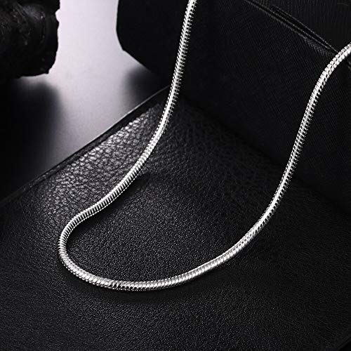 Collier chaîne de serpent 3mm anti-nœuds, tailles de 16 à 24 pouces - 3