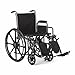Medline Comfort Driven Wheelchair with Removable Desk Arms and Elevating Leg Rests, 18” Seat