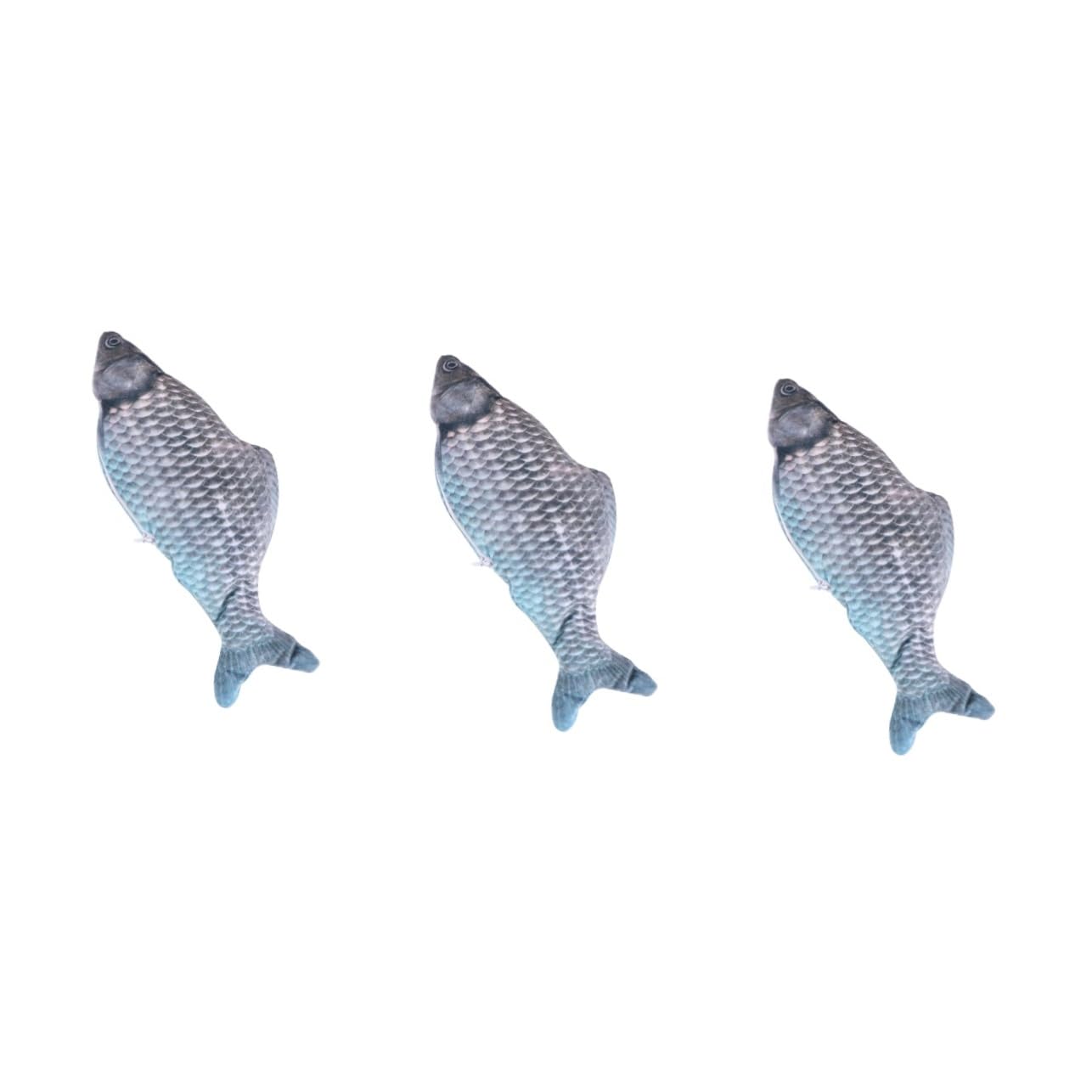 FOMIYES 3stücke USB Wiederaufladbares Spielzeug Für Katzen Elektrisches Jumping Fish Katzenspielzeug Plüsch Interaktives Kratzspielzeug Aktivität Und Spielverhaltens Crucian Style