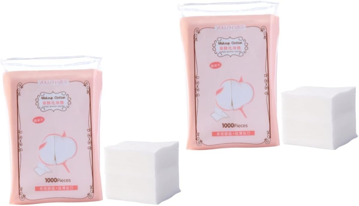 DOITOOL 2000pcs Cotton Pads for Makeup Removal Facial Makeup Sponges Salons Home Care Soft Absorbent Nail Art Beauty Tools Sanitary Cotton Rounds