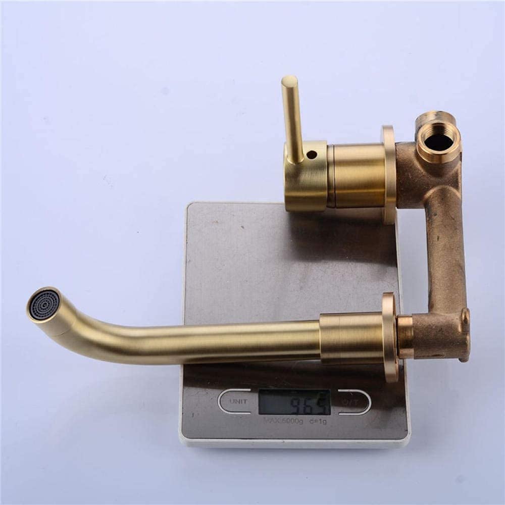Grifos de baño Grifos para lavabo para baño Grifo monomando para lavabo de latón Grifo para lavabo de baño Grifo para lavabo frío y caliente Grifo monomando montado en la pared (color: blanco) Star of