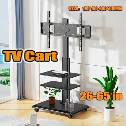 Soporte móvil para TV de 32-65 pulgadas ajustable en altura miniatura 3