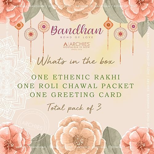 Image of ARCHIES Rakhi Collection For Rakshabandhan | Rakhi For Brother | Rakhi for Bhaiya and Bhabhi | Rakhi Combo Gift Hamper (RAKHI COMBO -230)