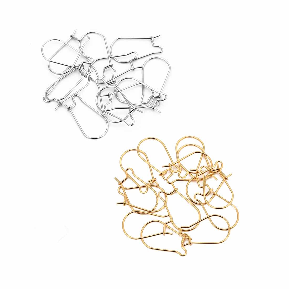 AkMi - 50 Pcs 20mm/ 33mm Gold Kidney Ear Wire Earring Hook Connector for DIY Jewelry Findings (SELECT COLOUR) (Silver - 3.3 cm - 36 Nos) (B0C6MTKLLX) Amazon Price History, Amazon Price Tracker
