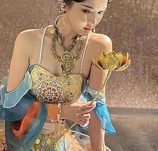 Vintage Engraved Coin Tassel Statement Collar Necklace for Women Ancient Gold Carving Big Round Layered Bohemia Long Chain Choker Gypsy Ethnic Boho Bib Exaggerate Pendant Personalized Retro Jewelry Gifts - Image 6