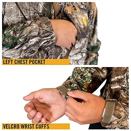 HOT SHOT Youth Camo Rain Jacket - Breathable, Ultra-Light Mesh, Waterproof Hunting Outdoor Apparel3