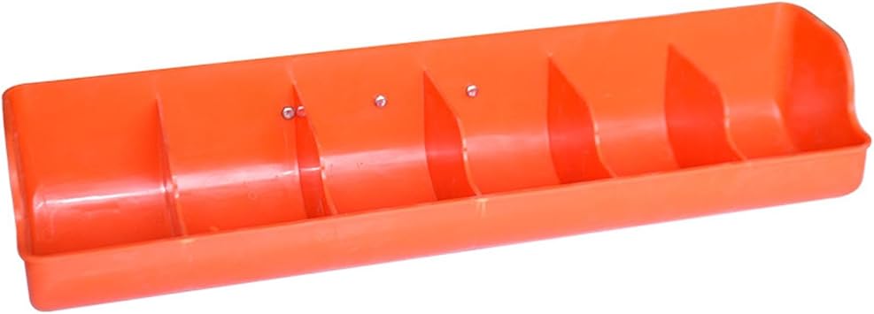 Piglet Feeder, and Multifunctional Organizer Tray, with Slot for Feeding Goats, Cows and Cattle, Orange