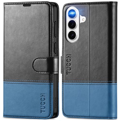 TUCCH Coque pour Galaxy S26+ Plus 5G, Etui Portefeuille Cuir Synthétique, [RFID Blocage] Rangements Cartes Béquille Intégrée Housse TPU Antichoc pour...