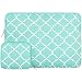 Mosiso Quatrefoil Style Canvas Fabric Laptop Sleeve Bag Cover for 11-11.6 Inch MacBook Air, Ultrabook Netbook Tablet with Small Case, Hot Blue