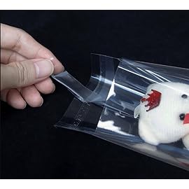 LEOSINDA Cellophane Bags 2x3 Inches Clear Self Adhesive Cellophane Bags Adhesive Resealable Plastic Poly Cellophane Treat Bag for Earrings Candy Jewelry Gifts Decorative Favor