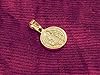 Vintageparts Anhänger als Münze aus 304 Edelstahl in goldfarben 15 mm 1 Stück zum Schmuck selber basteln Mädchen Damen Unisex Kettenanhänger Halskette #1