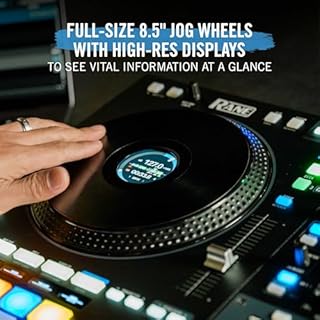 RANE FOUR Stems DJ Controller with 4 Decks, 8.5" Jog Wheels with Displays, Mixer with Internal FX, Serato DJ Pro and Pitch ‘n Time Included