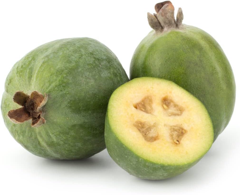 Feijoa 1kg -/+10% – Fresh Premium Feijoa Fruit, Sweet & Aromatic, Ideal for Juices, Smoothies, Desserts, Salads, Garnishes, Restaurants & Home Use
