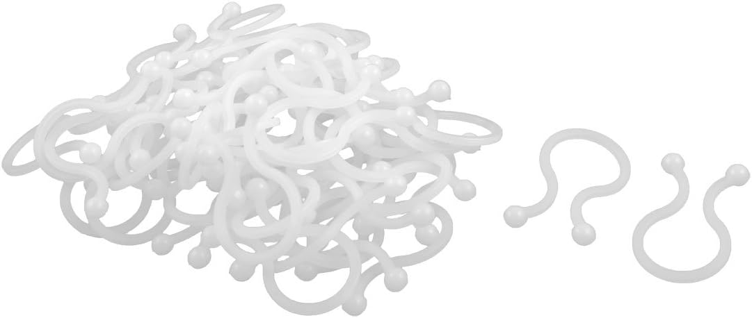 uxcell Plastic Tips Twist Lock Cable Wire Ties Fit 20mm Bundle Diameter 50pcs White