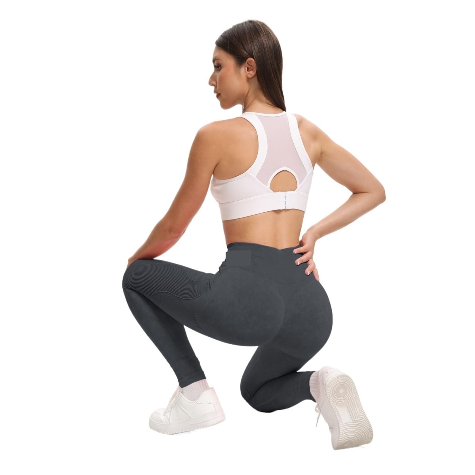 Leggins Mujer Push Up Leggings de Yoga elásticos Cintura Alta for Mujer, sin Costuras y con realce glúteos, Paquete 2