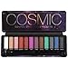 BYS Cosmic Eyeshadow Palette Tin with Mirror & Applicator 12 Shades Shimmer Unicorn Bold Bright Neon Galaxy
