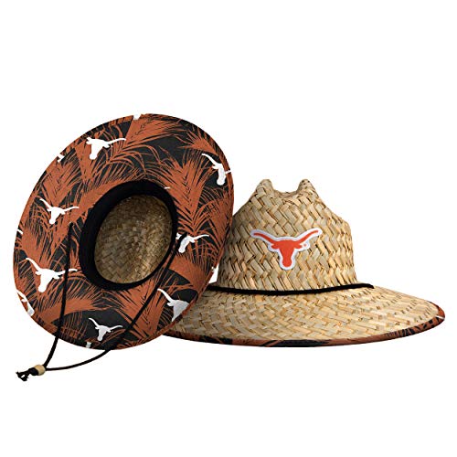Image of FOCO Men's NCAA College Team Logo Floral Straw Sun Hat