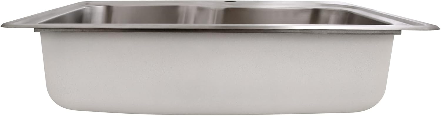 Sleek 33" Stainless Steel Single Bowl Kitchen Sink