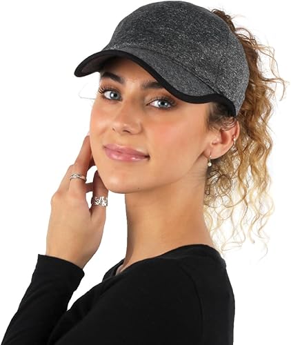 Miniatura 6 de Ponyflo Sombrero de cola de caballo de algodón, gorras de cola de caballo para mujer, diseñadas para todo tipo de cabello